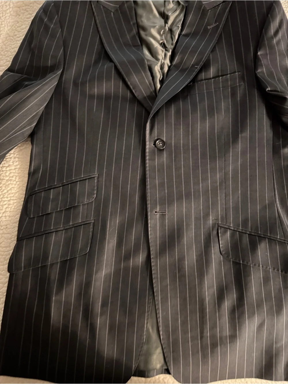 Banana Republic Black Pinstripe Men's Blazer